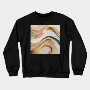 Abstract curved lines of golden colors Crewneck Sweatshirt